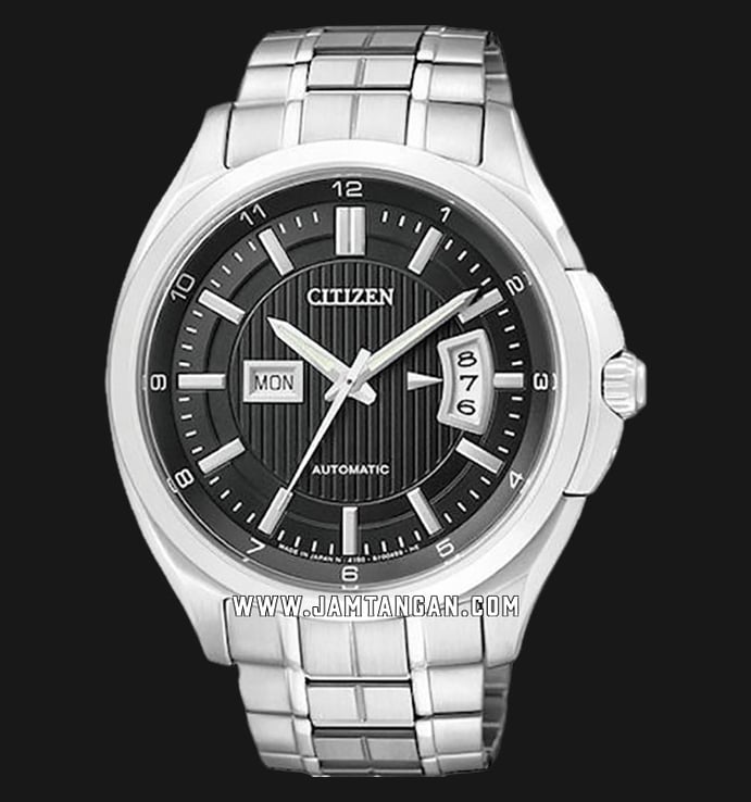 Citizen NP4030-58EB Automatic Black Dial Stainless Steel Strap