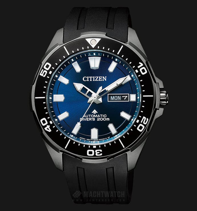 Citizen Promaster  NY0075-12L Automatic Titanium Blue Sunray Dial Black Rubber Strap