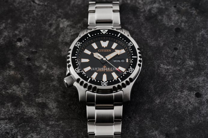 Citizen Promaster NY0090-86E Fugu Automatic Black Dial Stainless Steel Strap