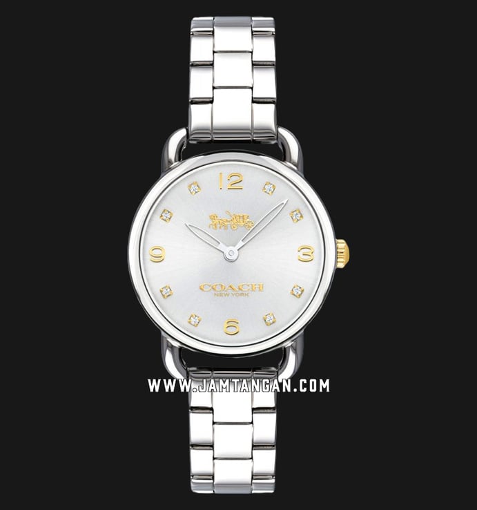 Coach Delancey 14000055 Ladies Silver Dial Stainless Steel Strap