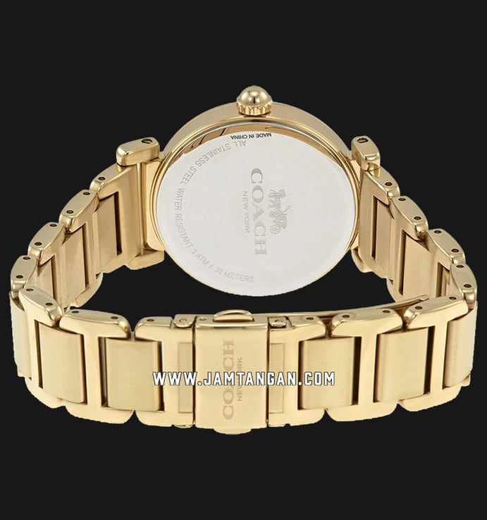Coach 14502855 Madison Ladies White Dial Gold Stainless Steel Strap