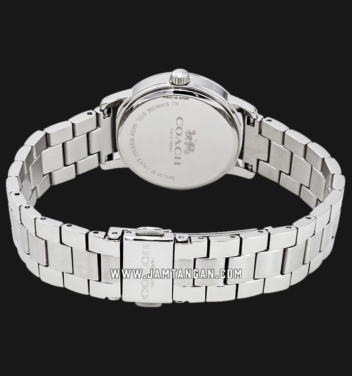 Coach 14502975 Grand Ladies Silver Dial Stainless Steel Strap