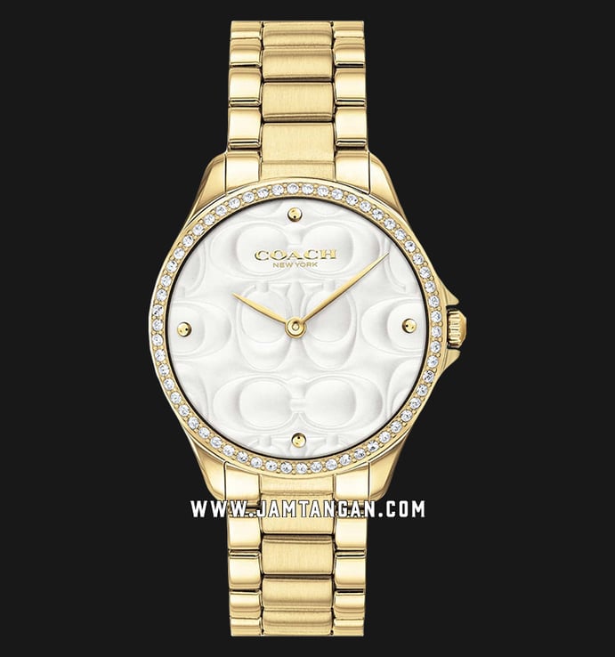Coach Astor 14503071 Ladies Silver Dial Gold Stainless Steel Strap