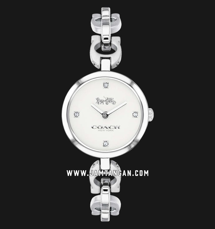 Coach 14503077 Signature Ladies Silver Dial Stainless Steel Strap