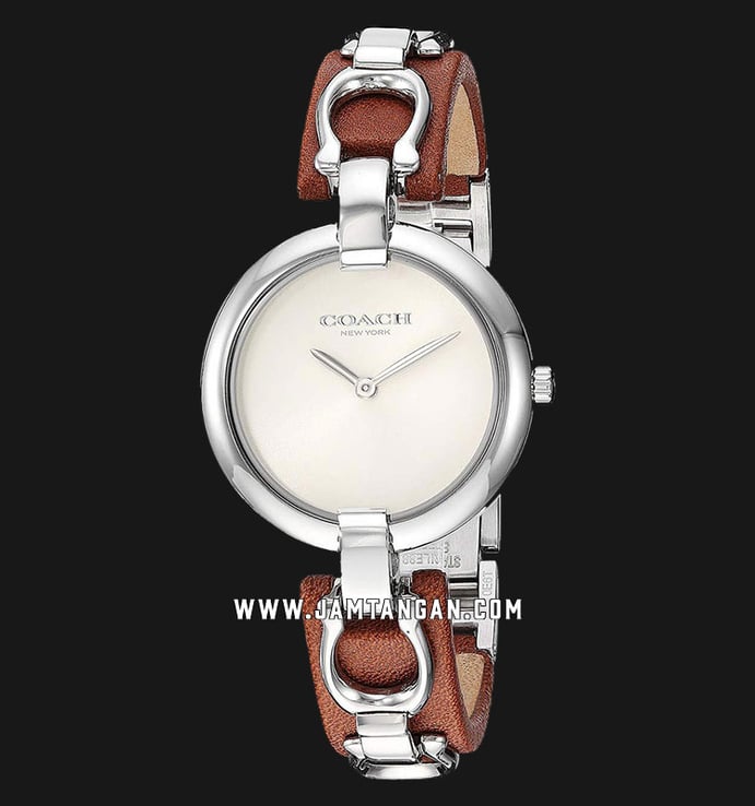 Coach 14503090 Chrystie Ladies Silver Dial Stainless Steel Strap