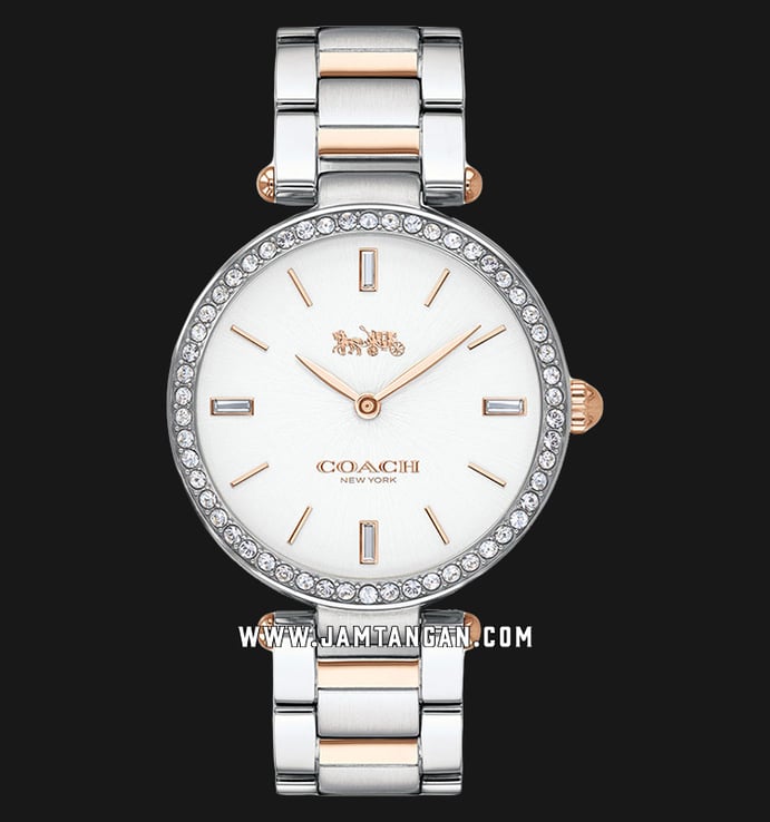 Coach 14503095 Park Ladies White Dial Dual Tone Stainless Steel Strap