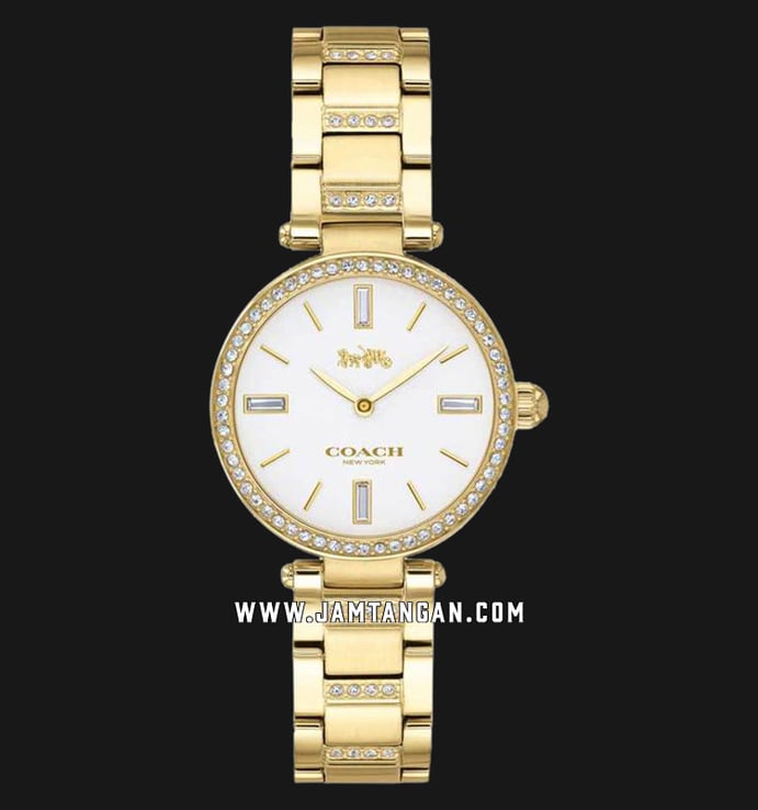 Coach Park 14503098 Ladies Silver Dial Gold Stainless Steel Strap