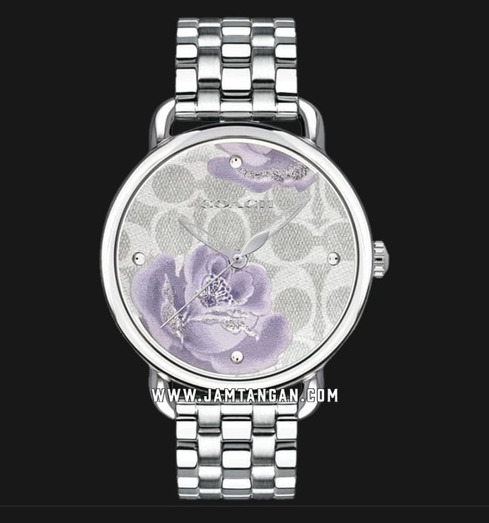 Coach Delancey 14503163 Ladies Floral Dial Stainless Steel Strap