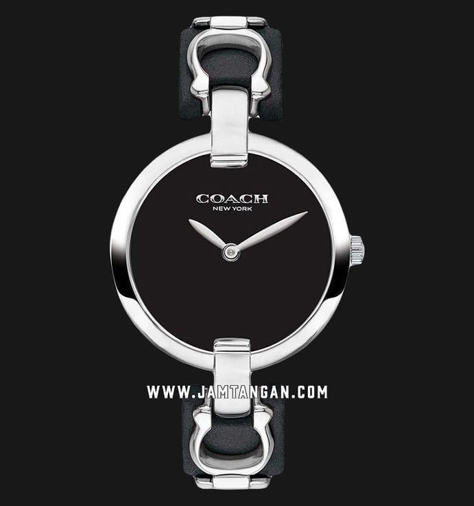 Coach 14503195 Chrystie Ladies Black Dial Silver Stainless Steel Strap