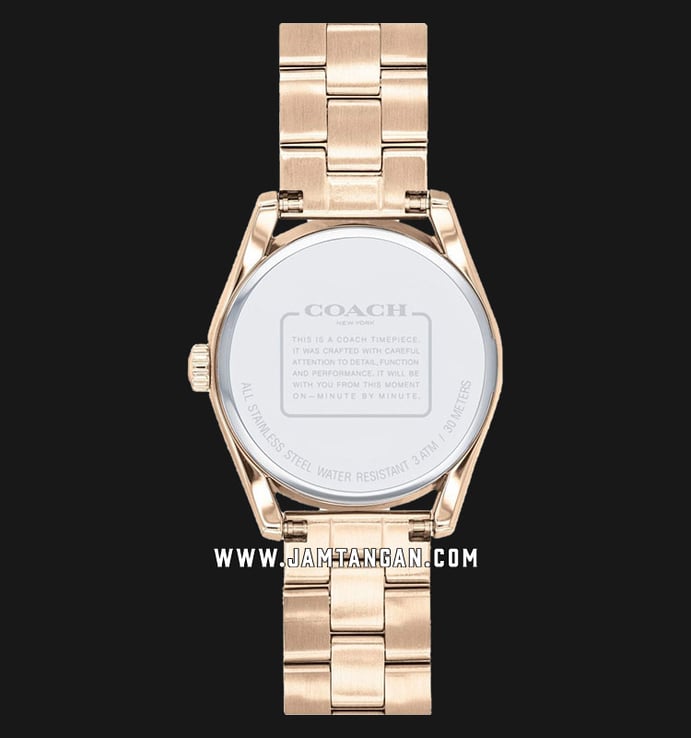 Coach 14503206 Modern Luxury Ladies Rose Gold Dial Rose Gold Stainless Steel Strap