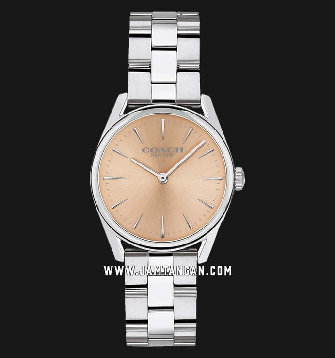 Coach 14503207 Modern Luxury Ladies Rose Gold Dial Stainless Steel Strap
