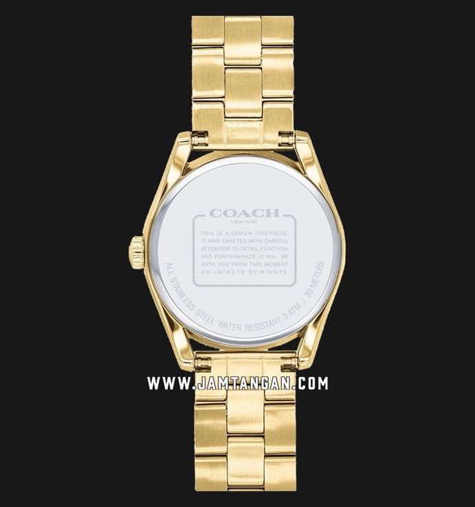 Coach 14503208 Modern Luxury Ladies SIlver Dial Gold Stainless Steel Strap