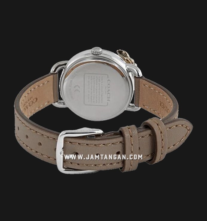 Coach 14503238 Delancey Ladies Silver Dial Brown Leather Strap