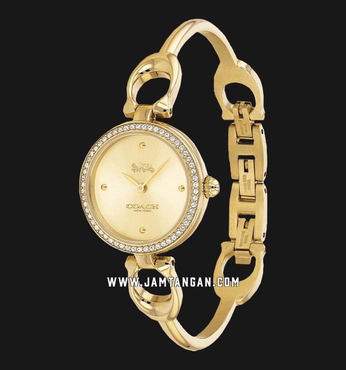 Coach Park 14503446 Ladies Gold Dial Gold Stainless Steel Strap