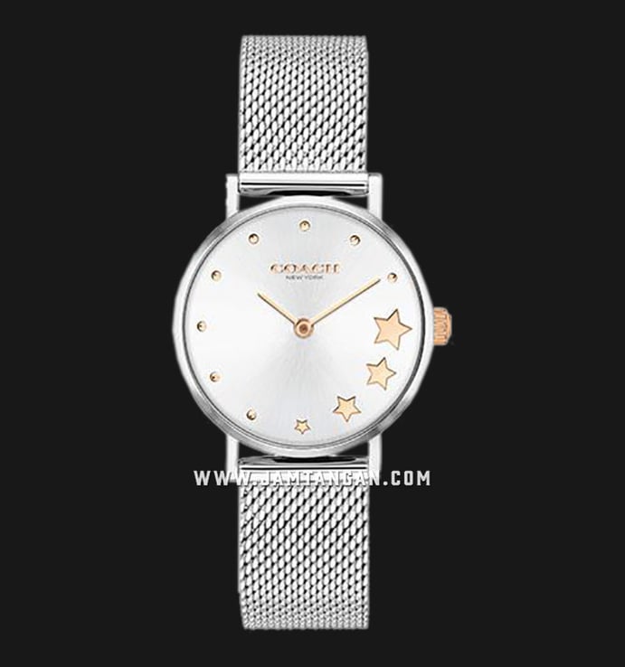 Coach Perry 14503519 Ladies Silver Dial Mesh Strap