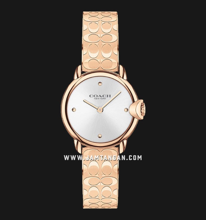 Coach Arden 14503693 Ladies Silver Dial Rose Gold Stainless Steel Strap