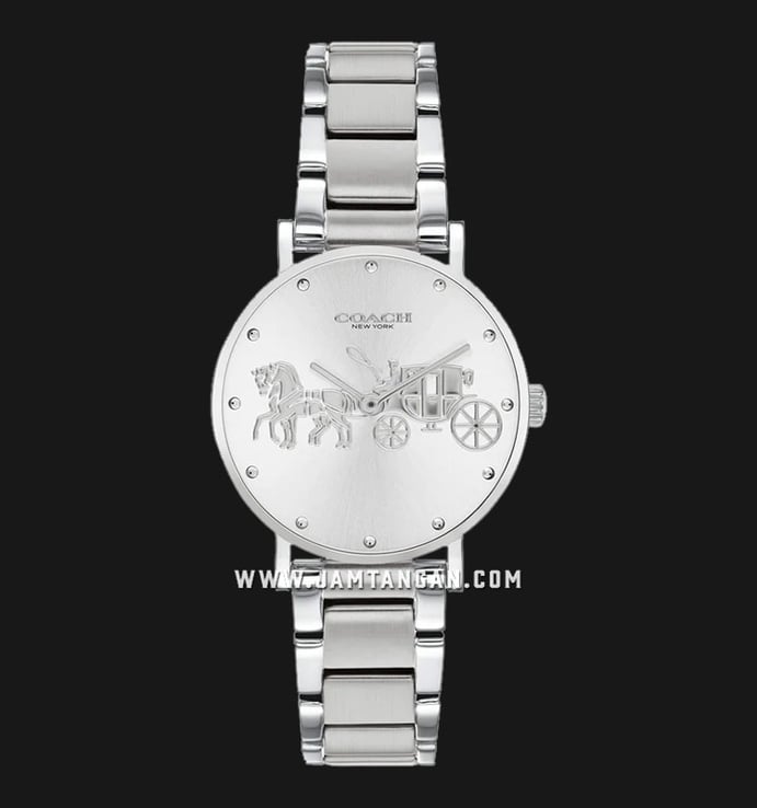 Coach Perry 14503795 Ladies Silver Dial Stainless Steel Strap