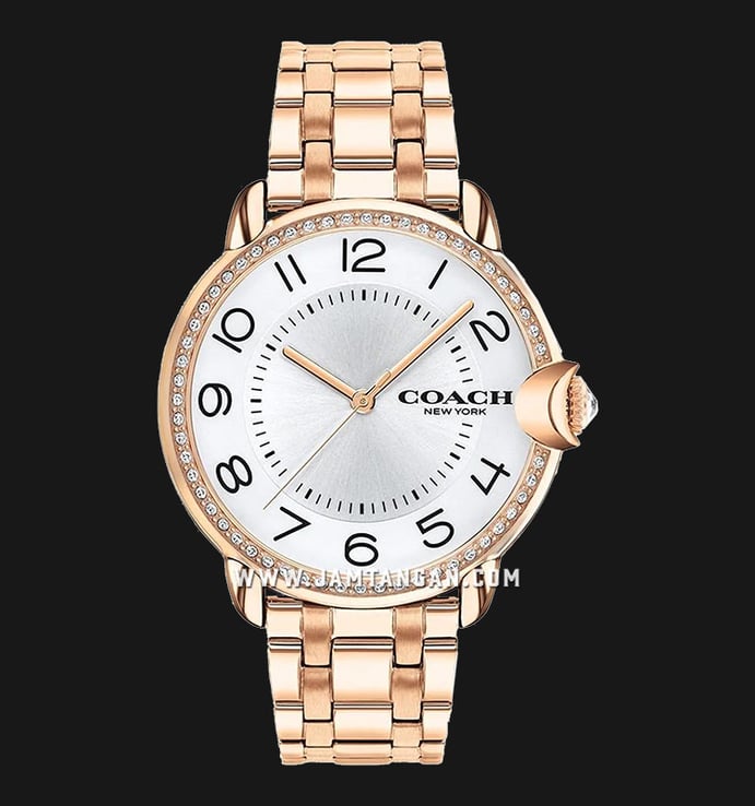 Coach Arden 14503809 Ladies Silver Dial Rose Gold Stainless Steel Strap