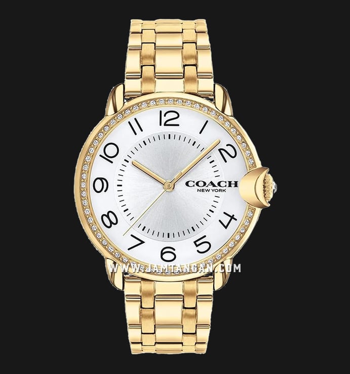 Coach Arden 14503810 Ladies Silver Dial Gold Stainless Steel Strap