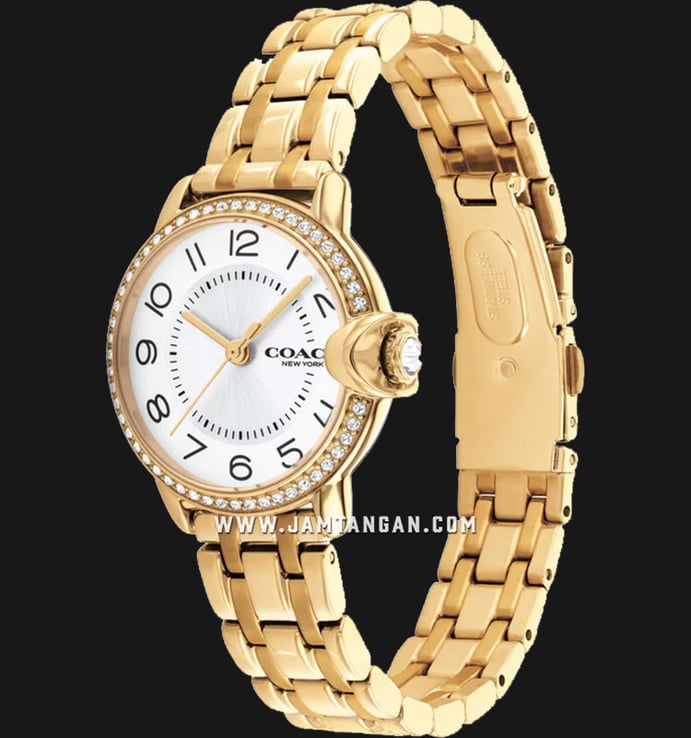 Coach Arden 14503816 Ladies Silver Dial Gold Stainless Steel Strap