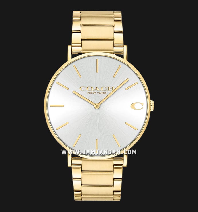 Coach Charles 14602430 Men Silver Dial Gold Stainless Steel Strap
