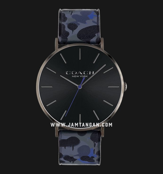 Coach Charles 14602616 Men Black Dial Camouflage Leather Strap
