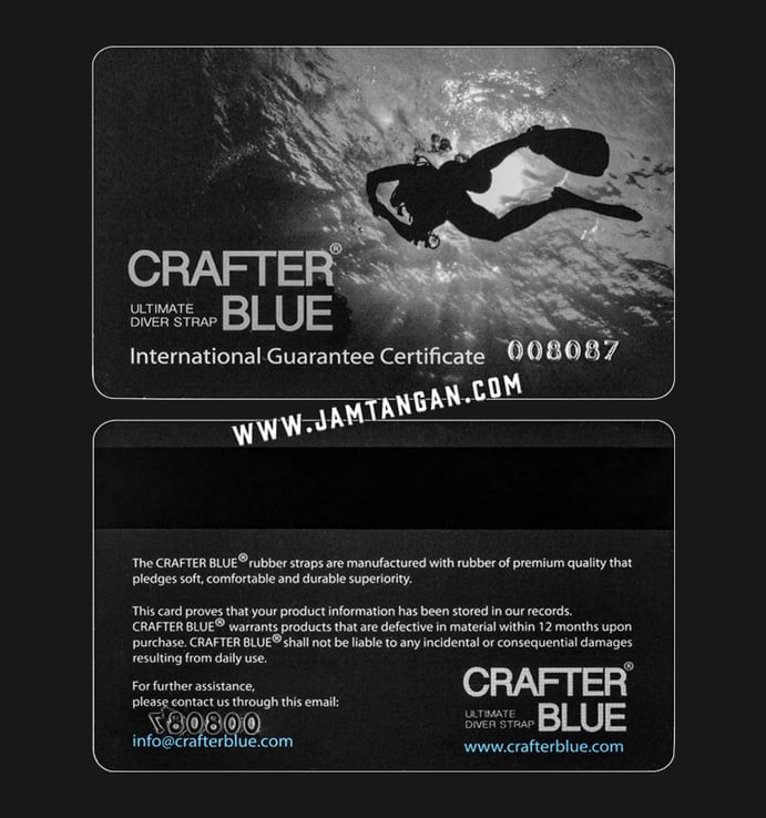 Strap Crafter Blue Universal CB01-22mm-Universal-Orange Rubber Strap
