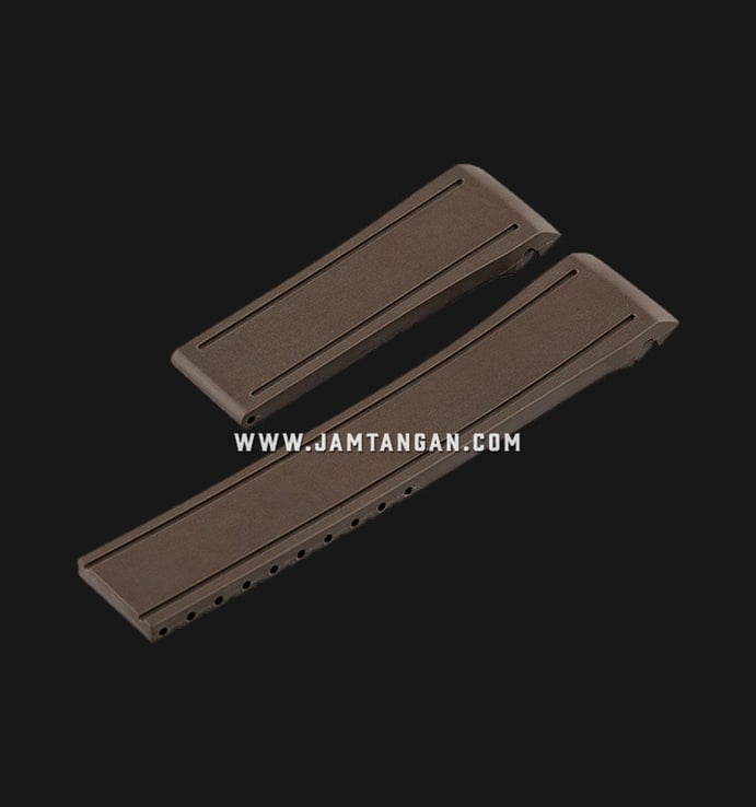 Strap Crafter CB03-MM300-BROWN 20mm Curved End Rubber Strap