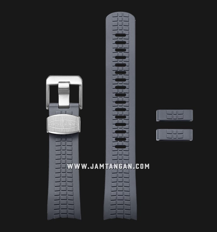 Strap Crafter Blue Turtle CB12-GREY 22mm Curved End Rubber Strap - Seiko Turtle