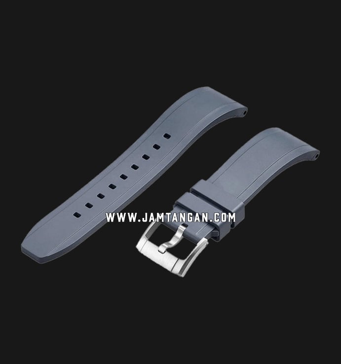 Strap Crafter Blue FKM UX03-22MM-Grey 22mm Straight End Rubber Strap
