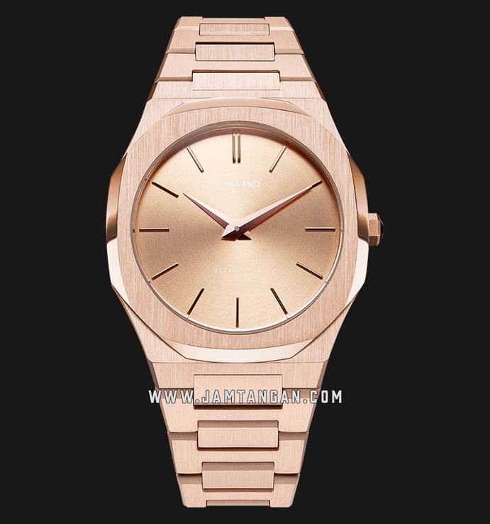 D1 Milano Ultra Thin D1-A-UTBL02 Rose Gold - Rose Gold Dial Stainless Steel Strap