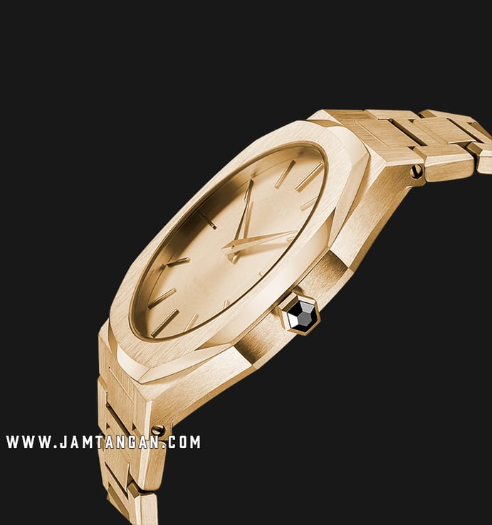 D1 Milano Ultra Thin D1-A-UTBL03 Gold - Gold Dial Stainless Steel Strap