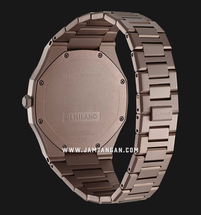 D1 Milano Ultra Thin D1-UTBJ10 Chocolate Brown Dial Brown Stainless Steel Strap
