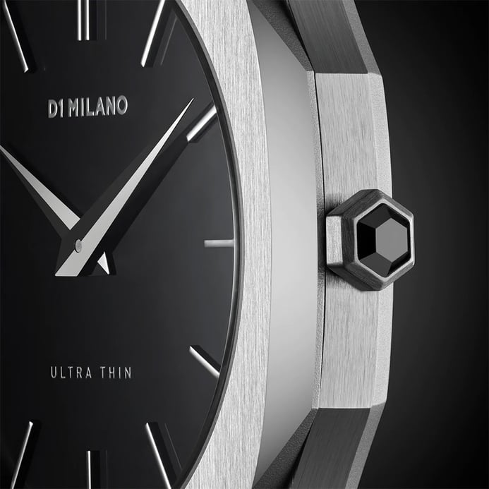 D1 Milano Ultra Thin D1-UTNJ01 Black Dial Black Nylon Strap