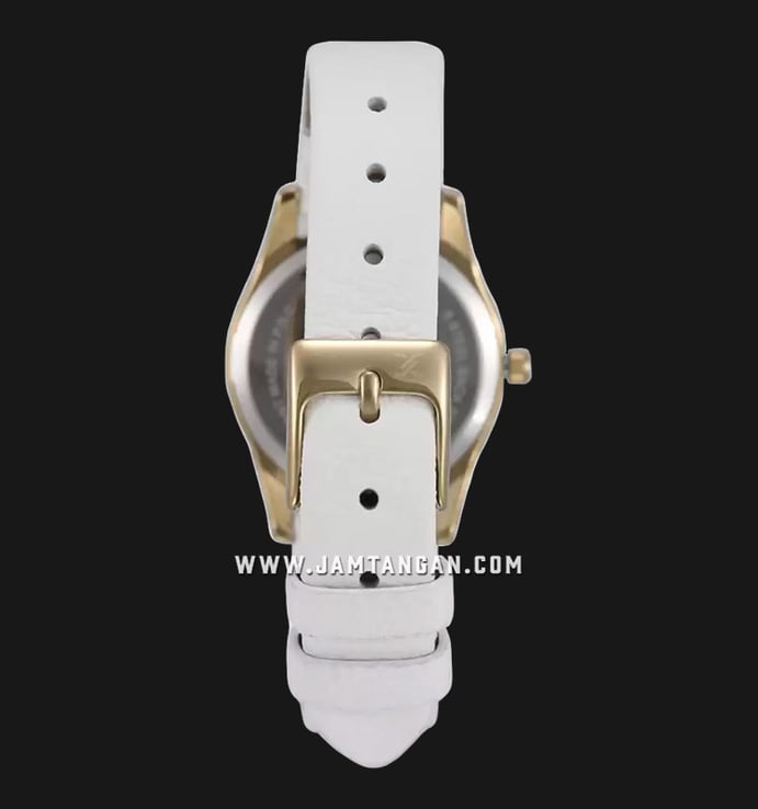 Daniel Klein Fiord DK11945-2 Ladies Silver Dial White Leather Strap