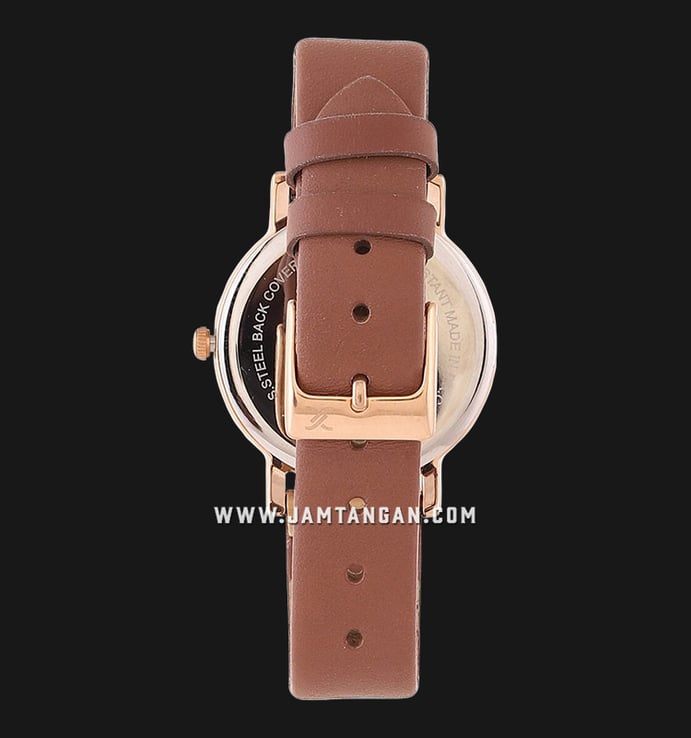 Daniel Klein Premium DK12076-3 Ladies Rose Gold Dial Brown Leather Strap