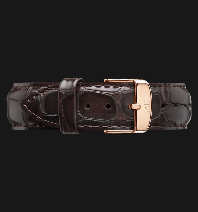 Daniel Wellington DW00100128 Classic Black York 40mm Black Dial Brown Leather Strap