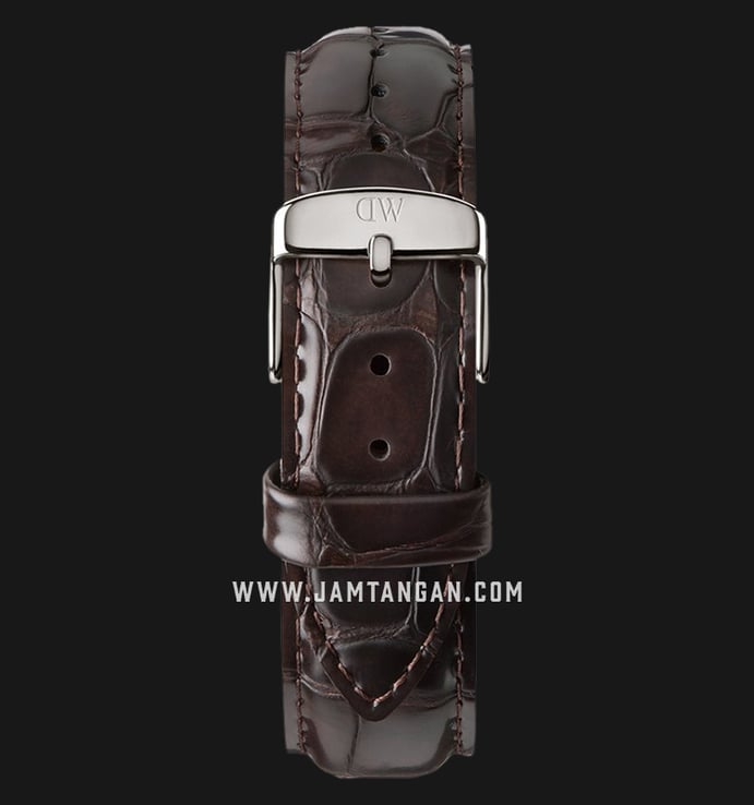 Daniel Wellington DW00100134 Classic Black York 40mm Black Dial Dark Brown Leather Strap 