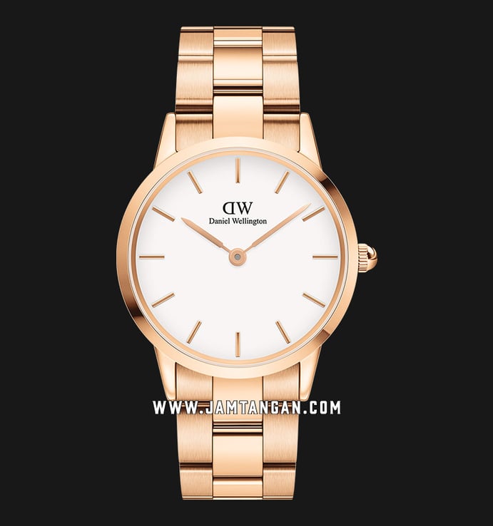 Daniel Wellington Iconic Link DW00100209 White Dial Rose Gold Stainless Steel Strap