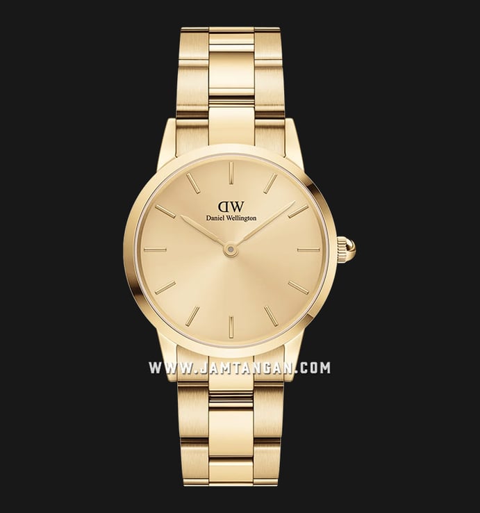 Daniel Wellington Iconic Link Unitone DW00100403 Gold Dial Gold Stainless Steel Strap