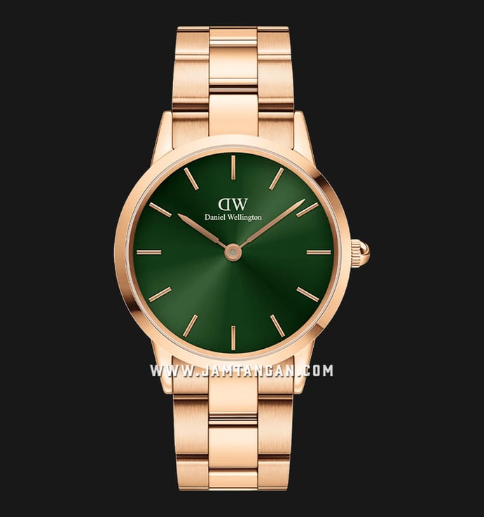 Daniel Wellington Iconic Link Emerald DW00100419 Green Dial Rose Gold Stainless Steel Strap