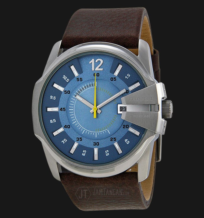 Diesel DZ1399 Blue dial Brown Leather Strap Watch