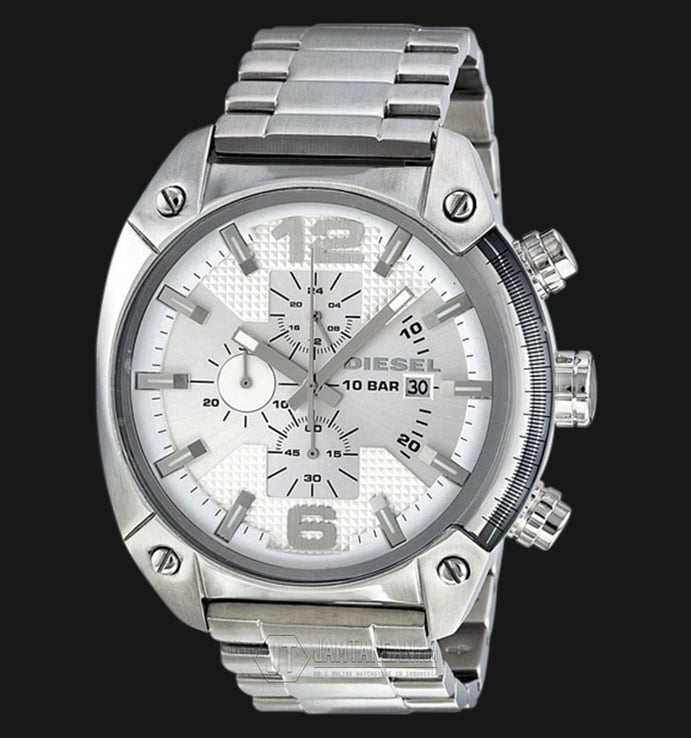 Diesel DZ4203 Overflow White dial Silver Stainless Steel Watch