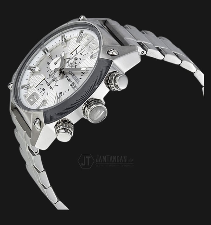 Diesel DZ4203 Overflow White dial Silver Stainless Steel Watch