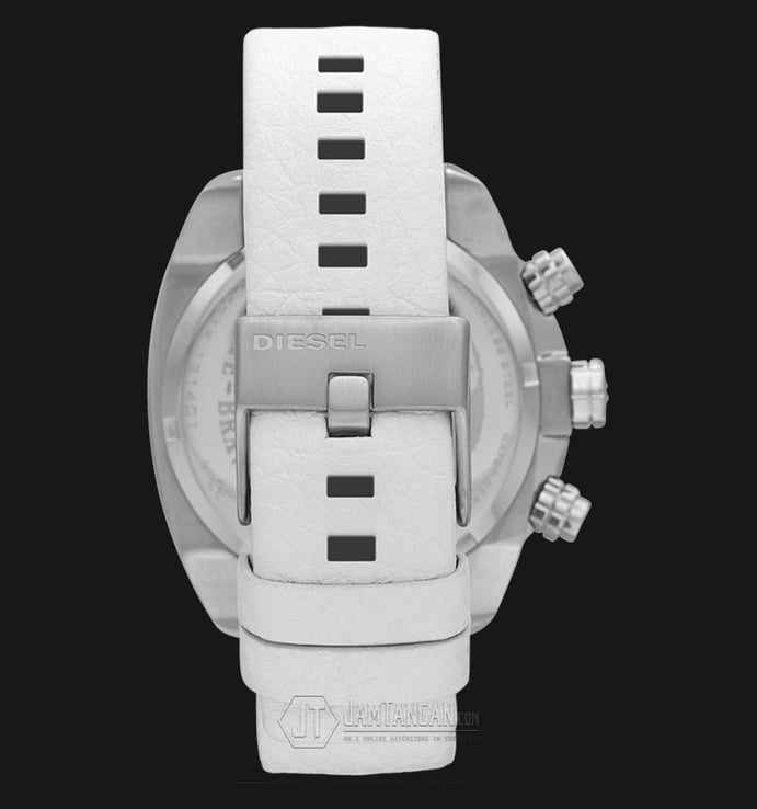 Diesel DZ4315 Overflow Chronograph White dial White Leather Strap Watch