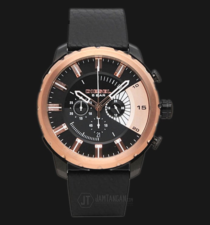 Diesel DZ4390 Stronghold Chronograph Leather Strap Watch