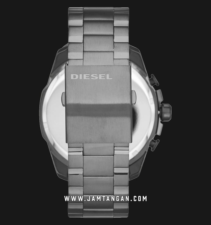 Diesel Mega Chief DZ4466 Chronograph Men Grey Dial Grey Stainless Steel Strap