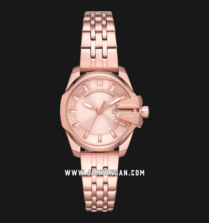 Diesel Baby Chief DZ5602 Ladies Rose Gold Dial Rose Gold Stainless Steel Strap