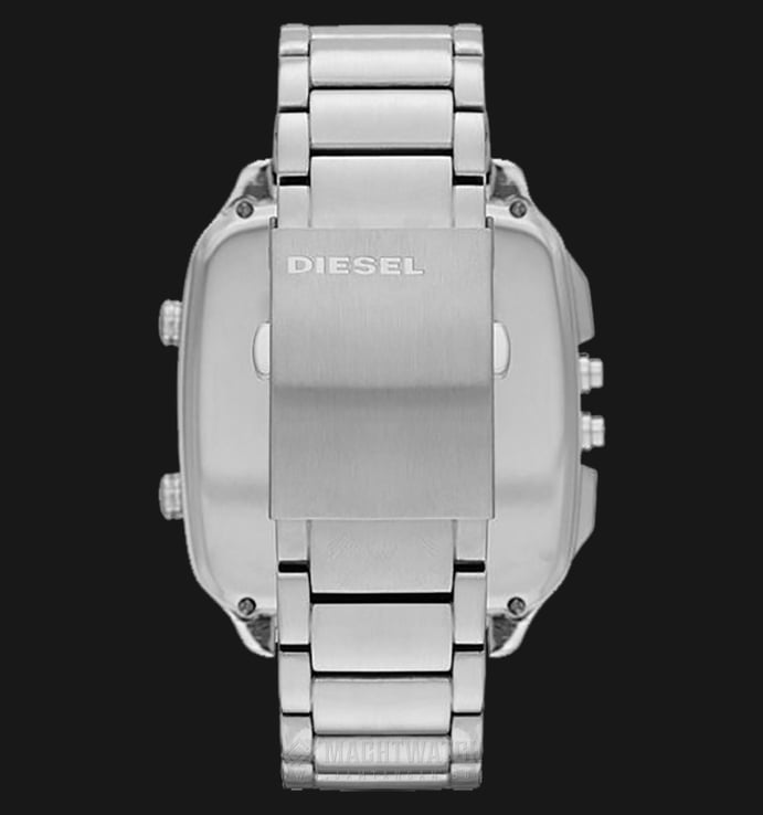 Diesel DZ7304 Hal Watch Streamlined Silver-Orange Dial Stainless Steel