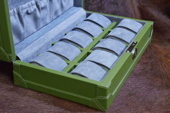 Kotak Jam Tangan Driklux 10W-FJ-GRGF Green Leather Box